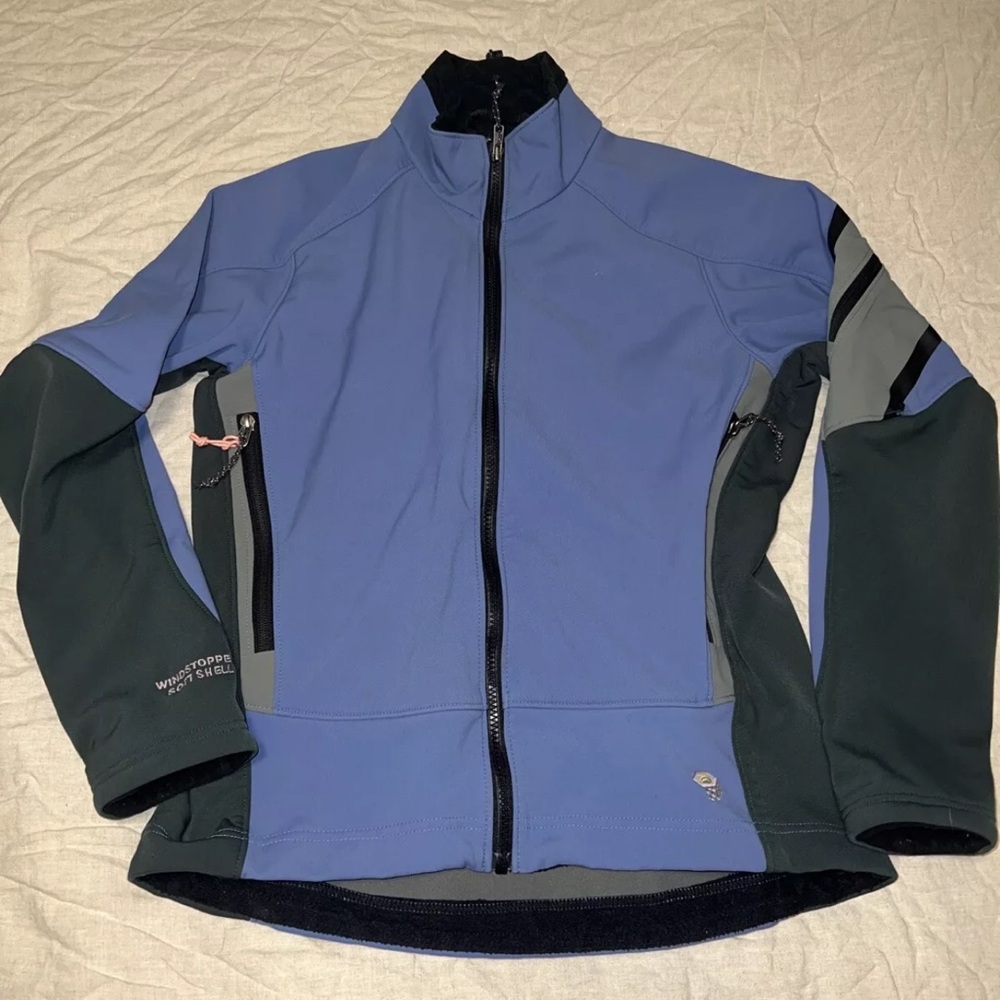 Mountain Hardwear  Windstopper Softshell jacket Woman’s Medium Blue fullzp